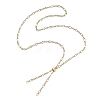 2Pcs Adejustabel Two Tone 304 Stainless Steel Oval Link Chains Necklace Making AJEW-JB01667-2