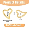 100Pcs 304 Stainless Steel Linking Rings STAS-DC0015-20-2