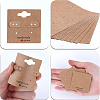 100Pcs Paper Ear Stud Display Card Holders CDIS-SP0001-06-6