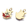 316 Surgical Stainless Steel Enamel Charms X-STAS-S116-393G-2