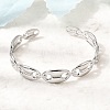 304 Stainless Steel Mariner Chain Cuff Bangles for Women SA-CBA82C8-07P-1