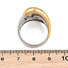 304 Stainless Steel Pave Cubic Zirconia Finger Rings for Women CU-CBAA973-06G-4