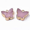 Druzy Resin Pendants RESI-R428-017F-2