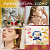 120Pcs Handmade DIY Doll Craft Pom Pom Yarn Pom Pom Balls AJEW-SC0003-15D-02-5