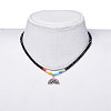 Glass Beads Pendants Necklaces NJEW-JN02562-02-5