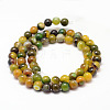 Natural Striped Agate/Banded Agate Bead Strands G-K155-A-6mm-08-3