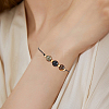 2Pcs 2 Styles Natural Round Rose Quartz & Unakite & Rhodonite & Tiger Eye & Black Tourmaline & Pyrite Bead Braided Bead Bracelets BJEW-FH0001-06B-6