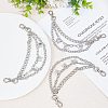 Alloy Shoe 3-Strand Curb Chain AJEW-WH0258-700-4