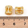 Brass Micro Pave Clear Cubic Zirconia European Beads CU-CBA6A75-24G-3