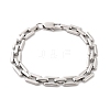 304 Stainless Steel Rectangle Link Chain Bracelets for Women Men BJEW-F488-30P-01-4