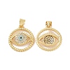 Brass Micro Pave Cubic Zirconia Pendants ZIRC-P106-52G-1