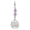 Lotus Alloy Pendant Decorations HJEW-JM02841-4