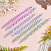 6Pcs 3 Colors Imitation Gemstone Acrylic Heart Boot Strap Chains FIND-AB00067-5