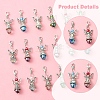 20Pcs 5 Colors Angel Glass Acrylic Pendants HJEW-FS00016-3