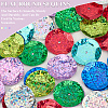700Pcs 7 Colors UV Plating PVC Plastic Beads FIND-GF0009-55-6