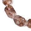 Natural Red Hematoid Quartz/Ferruginous Quartz Beads Strands G-B125-P22-01-3