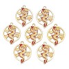 Rack Plating Alloy Enamel Pendants LS-X-ENAM-N055-079-1