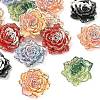 Opaque Resin & Glitter Powder Cabochons RE-CBA240F-02-1