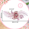 3D Flower Organgza Polyester Embroidery Ornament Accessories PATC-WH0008-03C-2