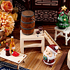 Wood & Alloy & Resin Red Wine Barrel & Wine Glass & Faucet Set DJEW-WH0050-23A-4