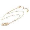 Polymer Clay Crystal Rhinestone Oval Pendant 304 Stainless Steel Cable Chain Necklaces for Women NJEW-A064-06G-4
