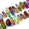 Electroplated Natural Quartz Crystal Beads Strands G-F800-D14-1