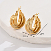 Real 18K Gold Plated 304 Stainless Steel Multi Layered Hoop Earrings UF5198-4-3