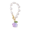 Glass Flower Cup Charms HJEW-JM02851-5