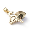 Real 18K Gold Plated Rack Plating Brass Micro Pave Clear Cubic Zirconia Pendants KK-C015-33G-11-3
