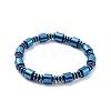 Synthetic Hematite & Brass Column Beaded Necklace Bracelet with Magnetic Clasps SJEW-G079-01-4