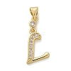 Brass Micro Pave Cubic Zirconia Pendants KK-M319-02G-L-1