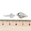 Brass Micro Pave Cubic Zirconia Box Clasps KK-P291-37P-4