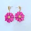 Flower Iron Dangle Stud Earrings FS-WGFE32A-01-2
