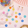 100Pcs Transparent Acrylic Bead Frame TACR-SP0001-34-4