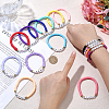 30Pcs 15 Colors Handmade Polymer Clay Bead Bracelets BJEW-PH02006-3