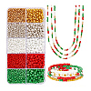 3500Pcs 10 Style Glass Round Seed Beads SEED-PH0002-15-7