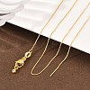 0.8MM Brass Box Chain Adjustable Slider Necklaces KK-H533-09B-G-1