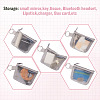 3Pcs Rectangle Nylon Mesh Zipper Wallets Pendant Decorations HJEW-TAC0106-9