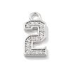 Brass Micro Pave Clear Cubic Zirconia Pendants ZIRC-I067-02C-1