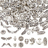 100Pcs 10 Styles Tibetan Style Alloy Beads FIND-AR0004-16-1