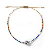 Glass Seed Beads Braided Beaded Bracelets for Women LZ3550-3-1