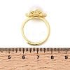 Adjustable Brass Micro Pave Cubic Zirconia Finger Rings CU-CBABA66-03G-5