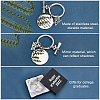   9Pcs 9 Style Graduation Theme 201 Stainless Steel Keychain Clasps KEYC-PH0001-52-7