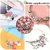 100Pcs Printed Transparent Resin European Beads RESI-PA0001-18B-5