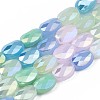 Electroplate Glass Beads Strands X-EGLA-S194-17E-1
