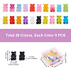 100Pcs 20 Colors Flatback Resin Cabochons RESI-PJ0001-02-9