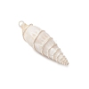 Copper Wire Wrapped Natural Spiral Shell Big Pendants PALLOY-JF03397-01-4