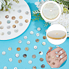 300Pcs Flat Round Natural Akoya Shell Beads SHEL-PA0001-09-7