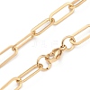 Vacuum Plating 304 Stainless Steel Paperclip Chain Necklaces X-NJEW-O123-02G-2