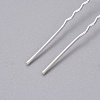 (Defective Closeout Sale) Lady's Hair Accessories Silver Color Plated Iron Ball Hair Forks LS-PHAR-XCP0004-04S-01-2